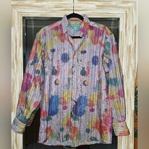 Visconti Black Vibrant Button-Up